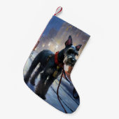 Petite Chaussette De Noël Saison de Noël des Schnauzer miniatures (Devant (Accrochage))
