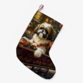 Petite Chaussette De Noël Saison de Noël Shih Tzu (Devant (Accrochage))
