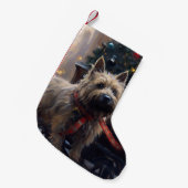Petite Chaussette De Noël Saison Festive de Noël à Cairn Terrier (Devant (Accrochage))