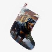 Petite Chaussette De Noël Saison festive de Noël de Rottweiler (Devant (Accrochage))