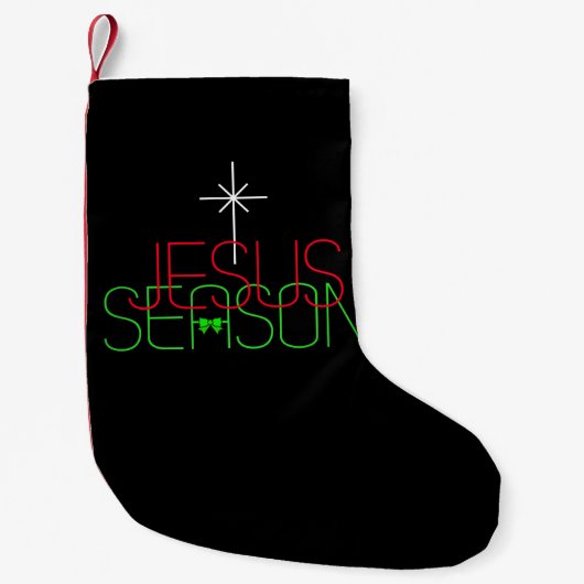 Petite Chaussette De Noël Saison Jésus (Devant)