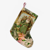 Petite Chaussette De Noël Santa Claus Noël Antiquité Belle Art (Devant (Accrochage))
