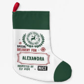Petite Chaussette De Noël Santa Express Delivery for (Custom Name) (Devant)