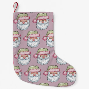 Petite Chaussette De Noël Santa Mignon Père Noël Noël Vacances Rose 