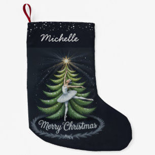 Petite Chaussette De Noël Sapin de Noël Ballerine Personnalisé Tendance