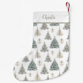 Petite Chaussette De Noël Sapin de Noël côtier (Dos)