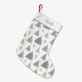 Petite Chaussette De Noël Sapin de Noël côtier (Devant (Accrochage))