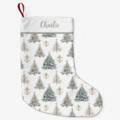 Petite Chaussette De Noël Sapin de Noël côtier (Devant)