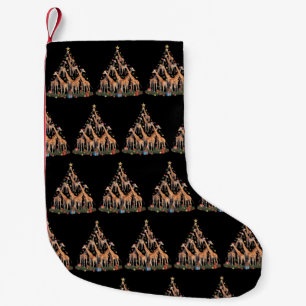 Petite Chaussette De Noël Sapin de Noël Girafe Santa Ferme de faune africain