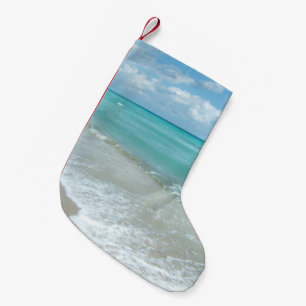Petite Chaussette De Noël Scène bleue de détente de nature de paysage