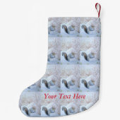 Petite Chaussette De Noël scène de neige d'écureuil gris (Dos)