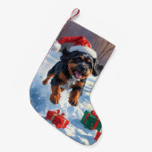 Petite Chaussette De Noël Scène de Noël des Bouviers des Flandres (Devant (Accrochage))