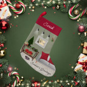 Petite Chaussette De Noël Scène de Noël pittoresque