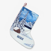 Petite Chaussette De Noël Scène hivernale (Devant (Accrochage))