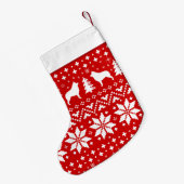 Petite Chaussette De Noël Schipperke Silhouettes Chiens de vacances Motif ro (Dos (Accrochage))