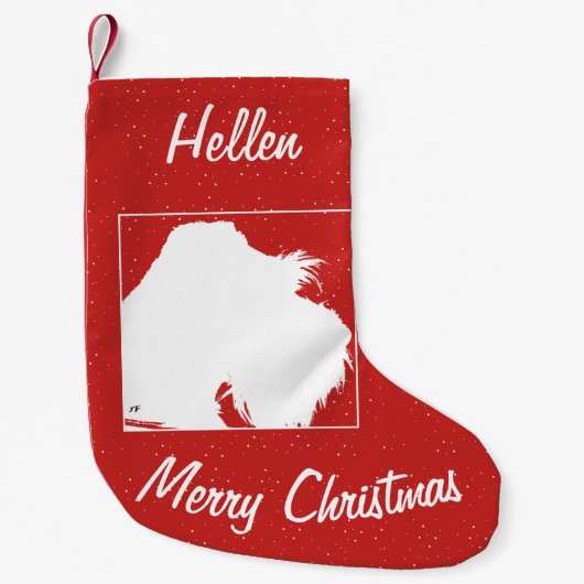 Petite Chaussette De Noël Schnauzer (Devant)