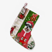 Petite Chaussette De Noël Schnauzer Chien Noël (Devant (Accrochage))