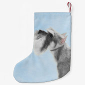 Petite Chaussette De Noël Schnauzer (Giant, Standard) Peinture - Chien Art (Dos)