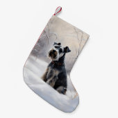 Petite Chaussette De Noël Schnauzer Miniature Laisser neiger Noël (Devant (Accrochage))