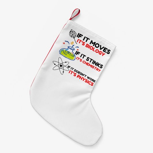 PETITE CHAUSSETTE DE NOËL SCIENCE BIOLOGY CHIMIISTRY PHYSICS (Devant (Accrochage))