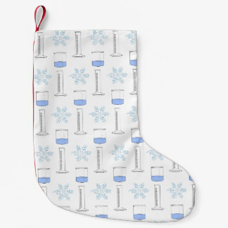 Petite Chaussette De Noël Science Snowflake Beaker Graduated Cylinder Hiver