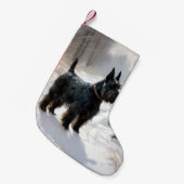 Petite Chaussette De Noël Scottish Terrier Laisser Il Neige Noël (Devant (Accrochage))