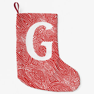 Petite Chaussette De Noël Scribble rouge