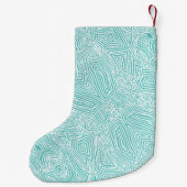 Petite Chaussette De Noël Scribbleprint turquoise (Dos)
