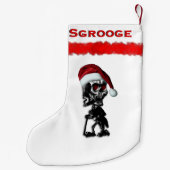 Petite Chaussette De Noël Scrooge de Noël à Santa Hat (Dos)