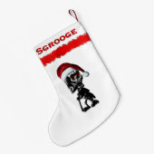 Petite Chaussette De Noël Scrooge de Noël à Santa Hat (Dos (Accrochage))