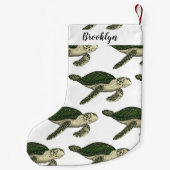 Petite Chaussette De Noël Sea turtle cartoon (Dos)