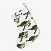 Petite Chaussette De Noël Sea turtle cartoon (Dos (Accrochage))