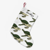 Petite Chaussette De Noël Sea turtle cartoon (Devant (Accrochage))