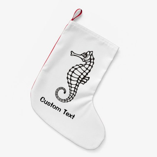 Petite Chaussette De Noël Seahorse Black (Devant (Accrochage))