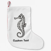Petite Chaussette De Noël Seahorse Black (Devant)