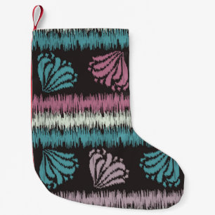 Petite Chaussette De Noël Seamless abstract ikat pattern with the image of f