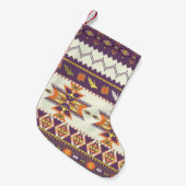 Petite Chaussette De Noël Seamless colorful aztec pattern (Devant (Accrochage))