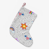 Petite Chaussette De Noël Seamless pattern background with patch cartoon sta (Devant (Accrochage))
