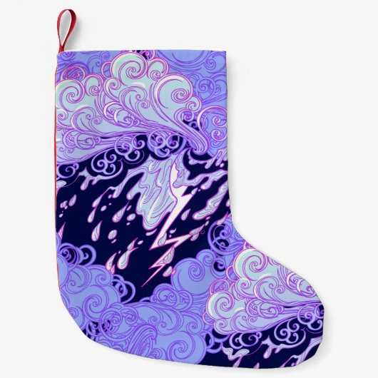 Petite Chaussette De Noël Seamless pattern. Retro style curly decorative clo (Devant)