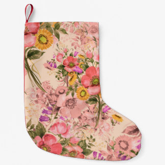 Petite Chaussette De Noël Seamless rococo pattern bouquets. Beautiful bouque