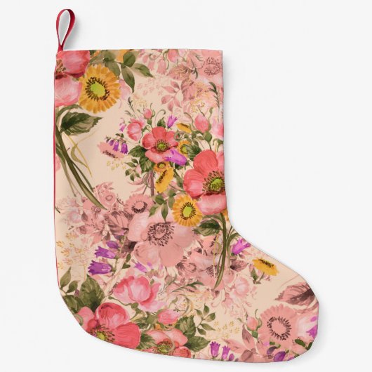Petite Chaussette De Noël Seamless rococo pattern bouquets. Beautiful bouque (Devant)