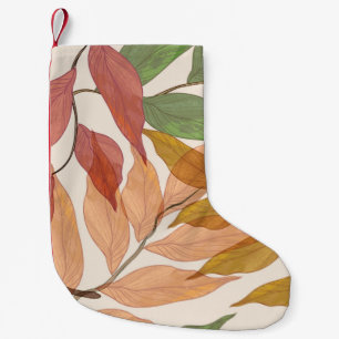 Petite Chaussette De Noël seamless Vintage background with watercolor leaves