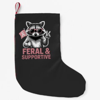 Petite Chaussette De Noël Sensibilisation au cancer du sein feral et support
