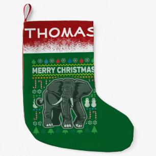 Petite Chaussette De Noël Série d'éléphants de mauvais Sweat de Noël