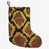 Petite Chaussette De Noël Serpent Brown et impression or (Devant)