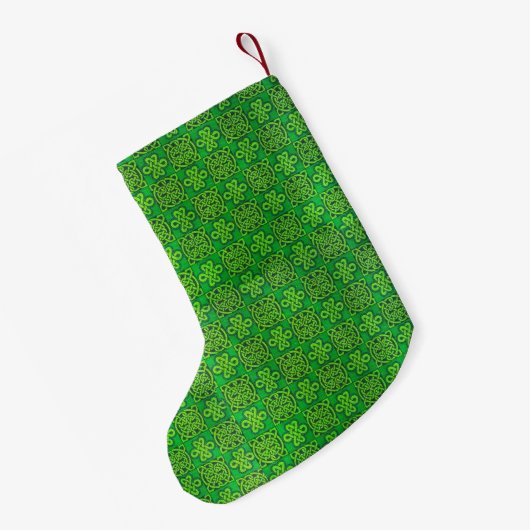 Petite Chaussette De Noël Shamrock celte irlandais Noël Stocking (Dos (Accrochage))