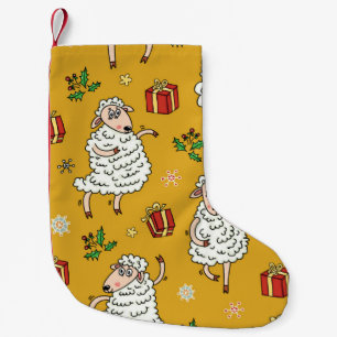 Petite Chaussette De Noël sheep background vintage