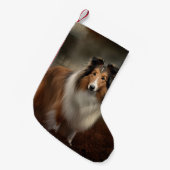 Petite Chaussette De Noël Sheltie Halloween Épouvantable (Devant (Accrochage))