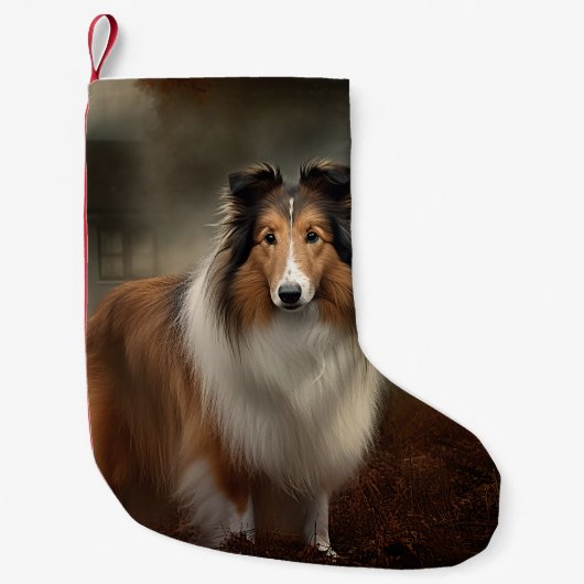 Petite Chaussette De Noël Shetland Sheepdog Halloween effrayant (Devant)