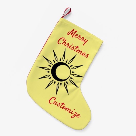 Petite Chaussette De Noël Shining Sun Crescent Moon (Devant (Accrochage))